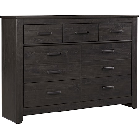 Contemporary Dresser in Charcoal Finish