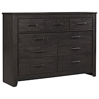 Contemporary Dresser in Charcoal Finish