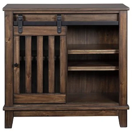 Rustic Accent Chest with Sliding Door