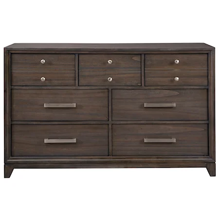 Contemporary 7-Drawer Dresser with Felt Lined Drawers