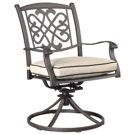 Set of 2 Outdoor Swivel Chairs w/ Cushion