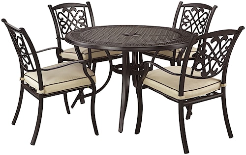 Signature Design by Ashley Burnella 5 Piece Outdoor Dining