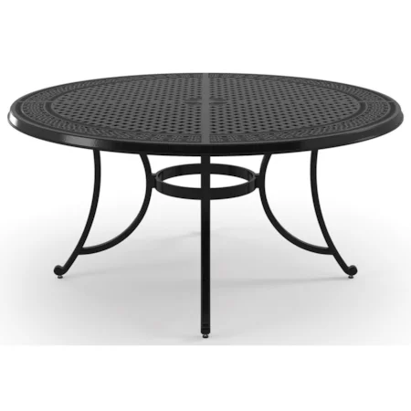 Large Round Dining Table with Umbrella Hole