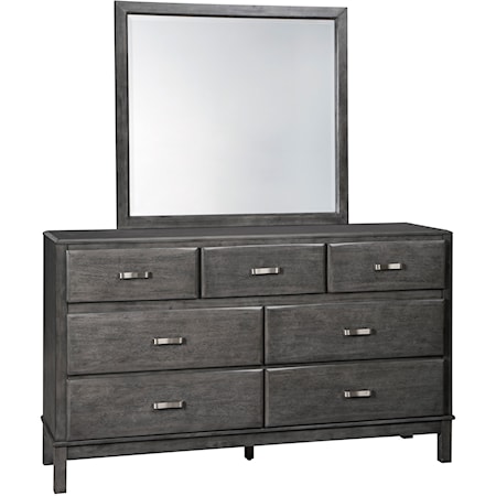 Dresser and Mirror Set