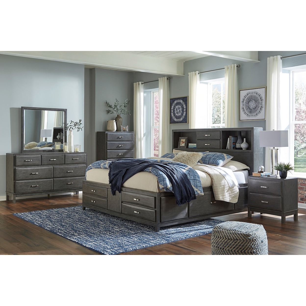 Signature Caitlyn California King Storage Bed with 8 Drawers