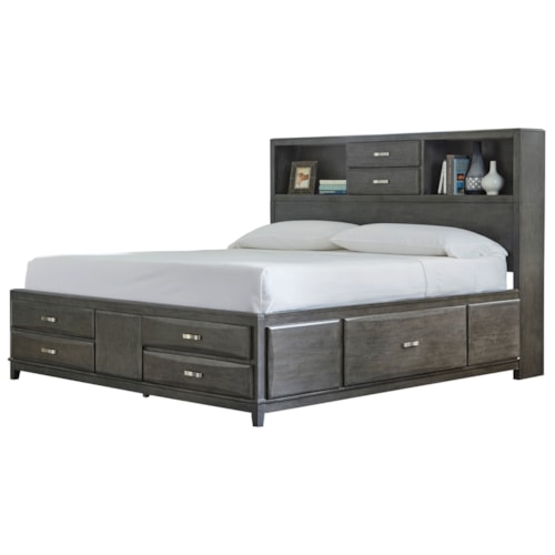 King Storage Bed With 8 Drawers