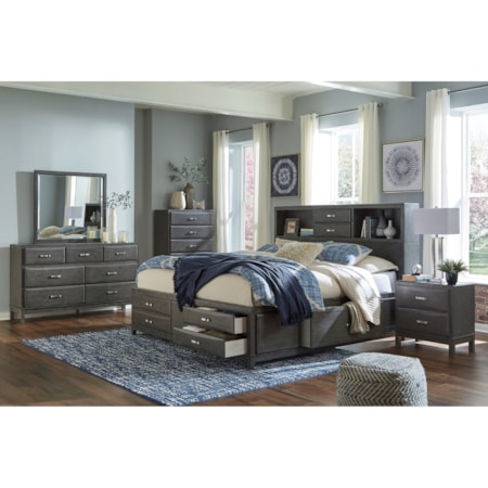Queen Storage Bed with 8 Drawers
