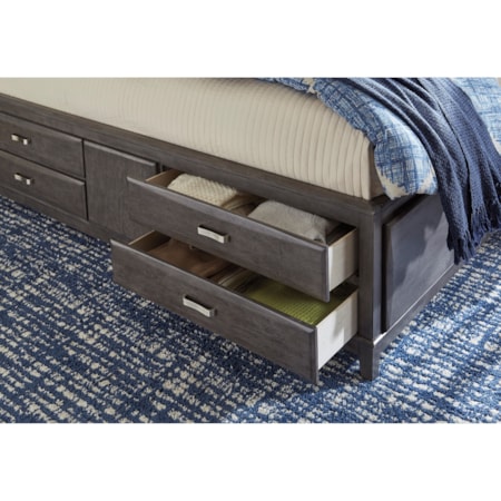 Queen Storage Bed with 8 Drawers