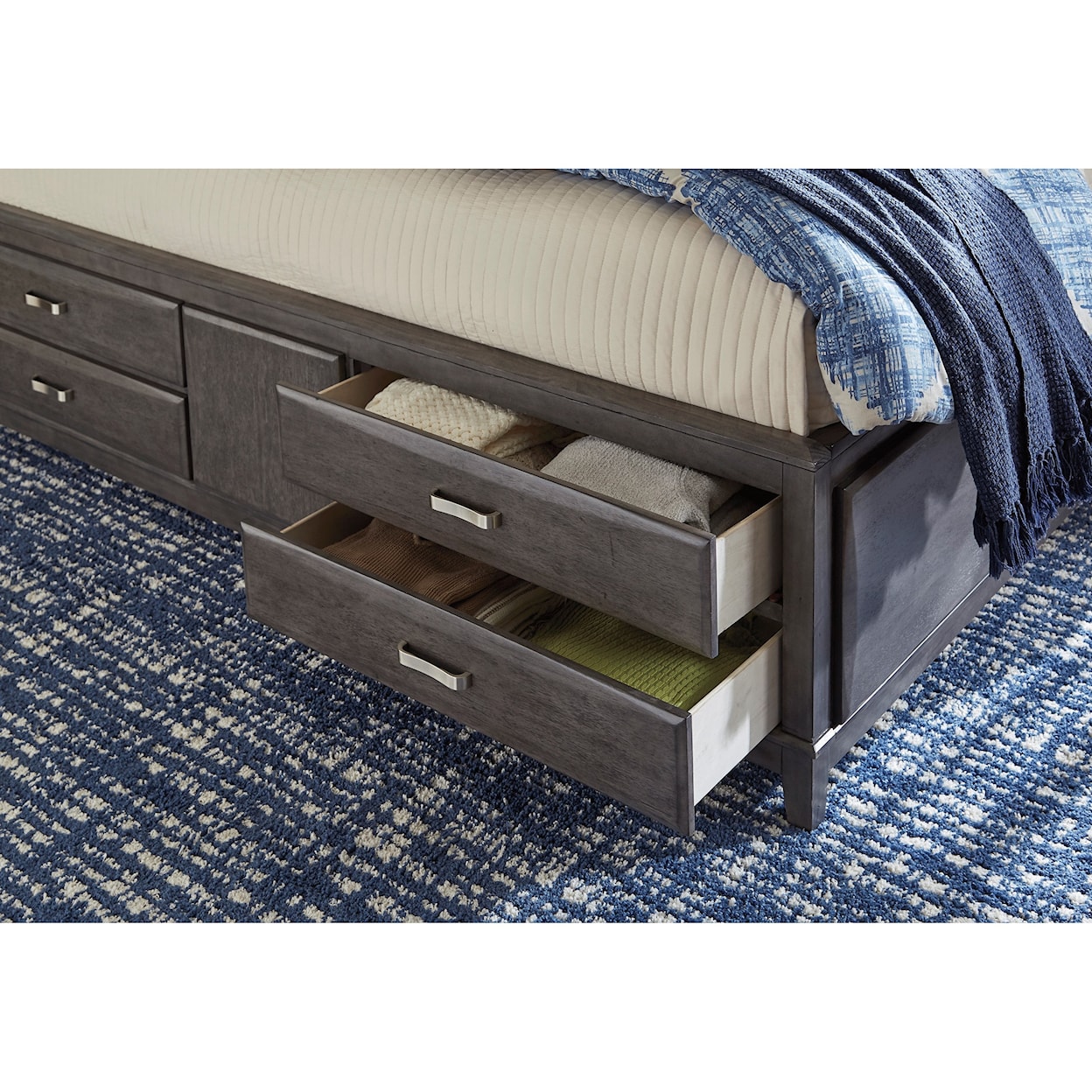 Signature Design by Ashley Caitbrook King Storage Bed with 8 Drawers