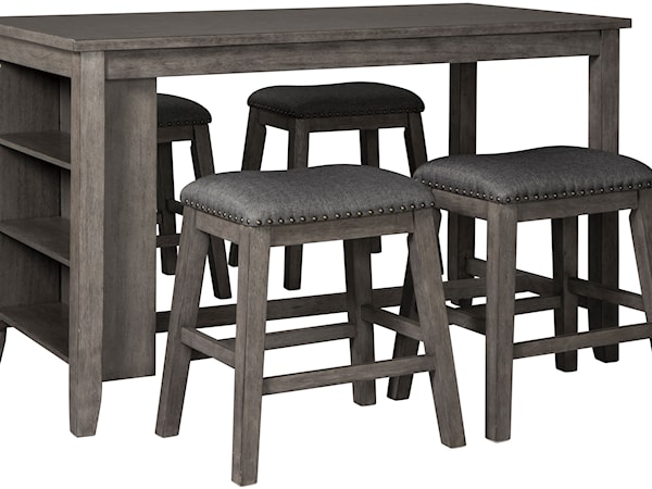 Five Piece Kitchen Island & Chair Set