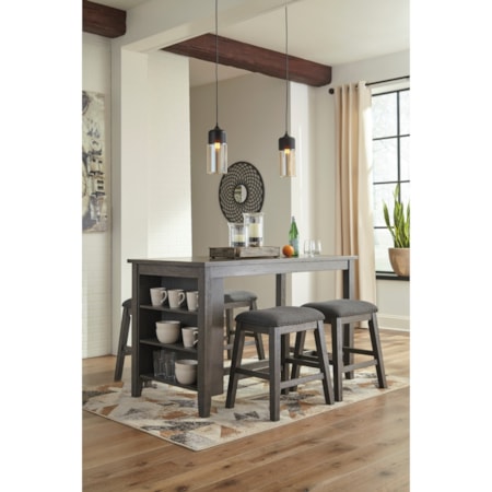 Five Piece Kitchen Island &amp; Chair Set