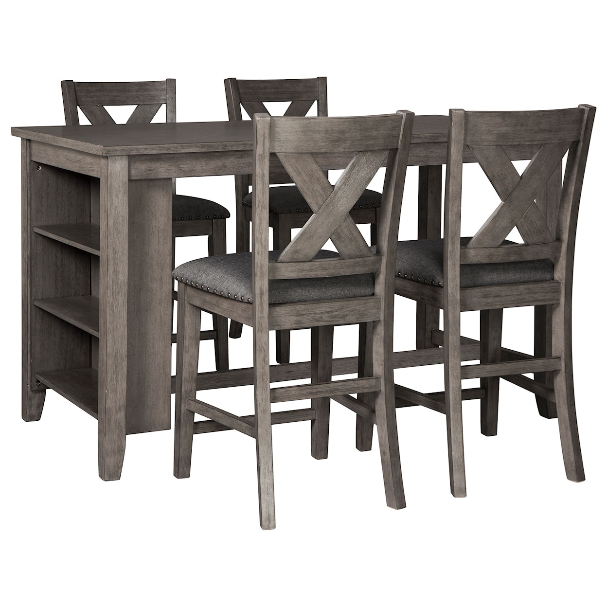 Signature Design by Ashley Furniture Caitbrook Five Piece Kitchen Island & Chair Set