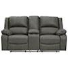 Signature Design by Ashley Furniture Calderwell Double Rec Loveseat w/ Console