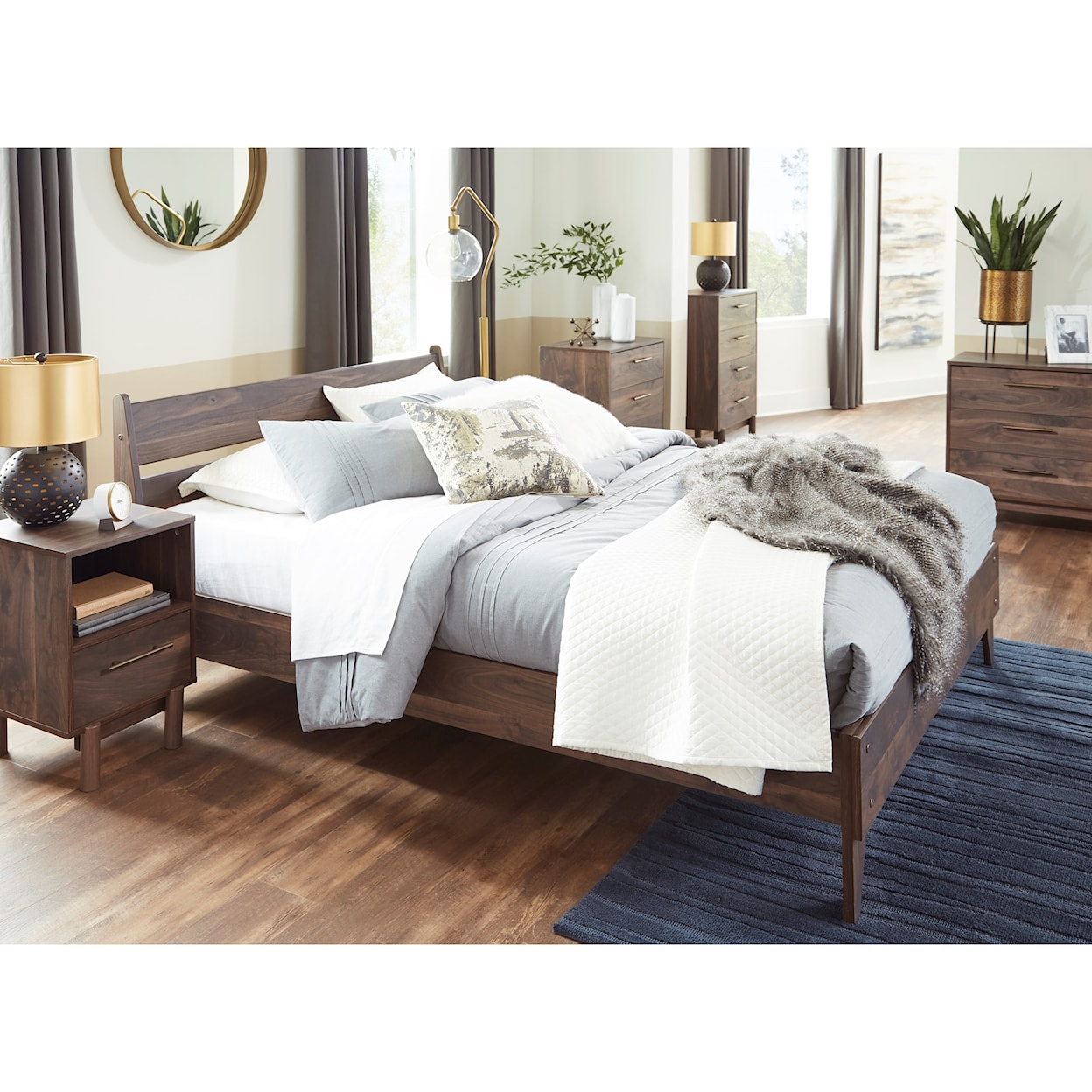 Signature Design Calverson Queen Low Profile Bed