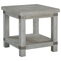 Industrial Rectangular End Table