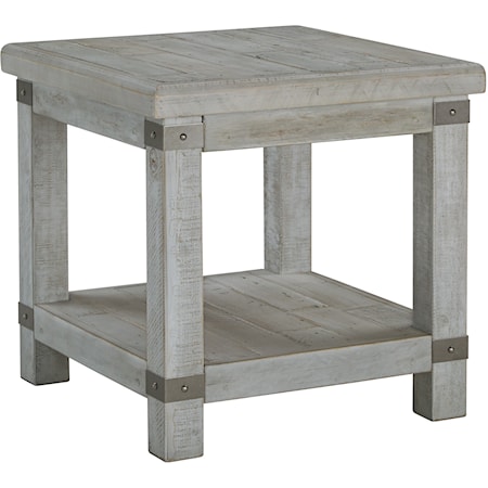 Industrial Rectangular End Table