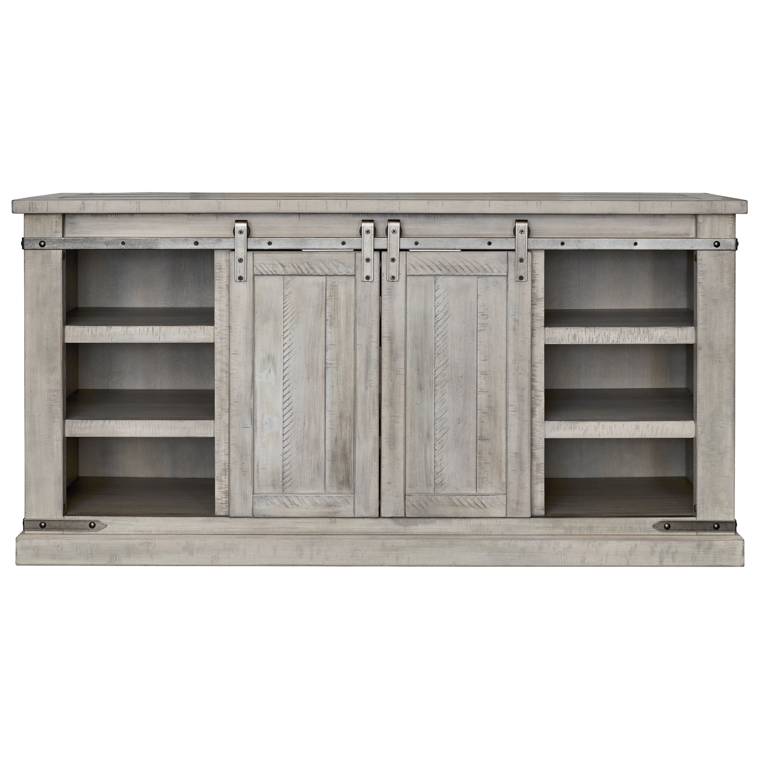Ashley Signature Design Carynhurst Rustic White Large TV Stand