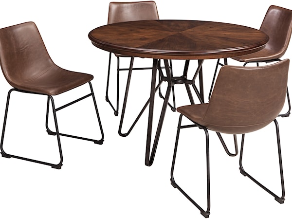 5-Piece Round Dining Table Set