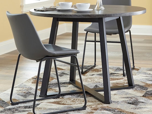 3-Piece Round Dining Table Set