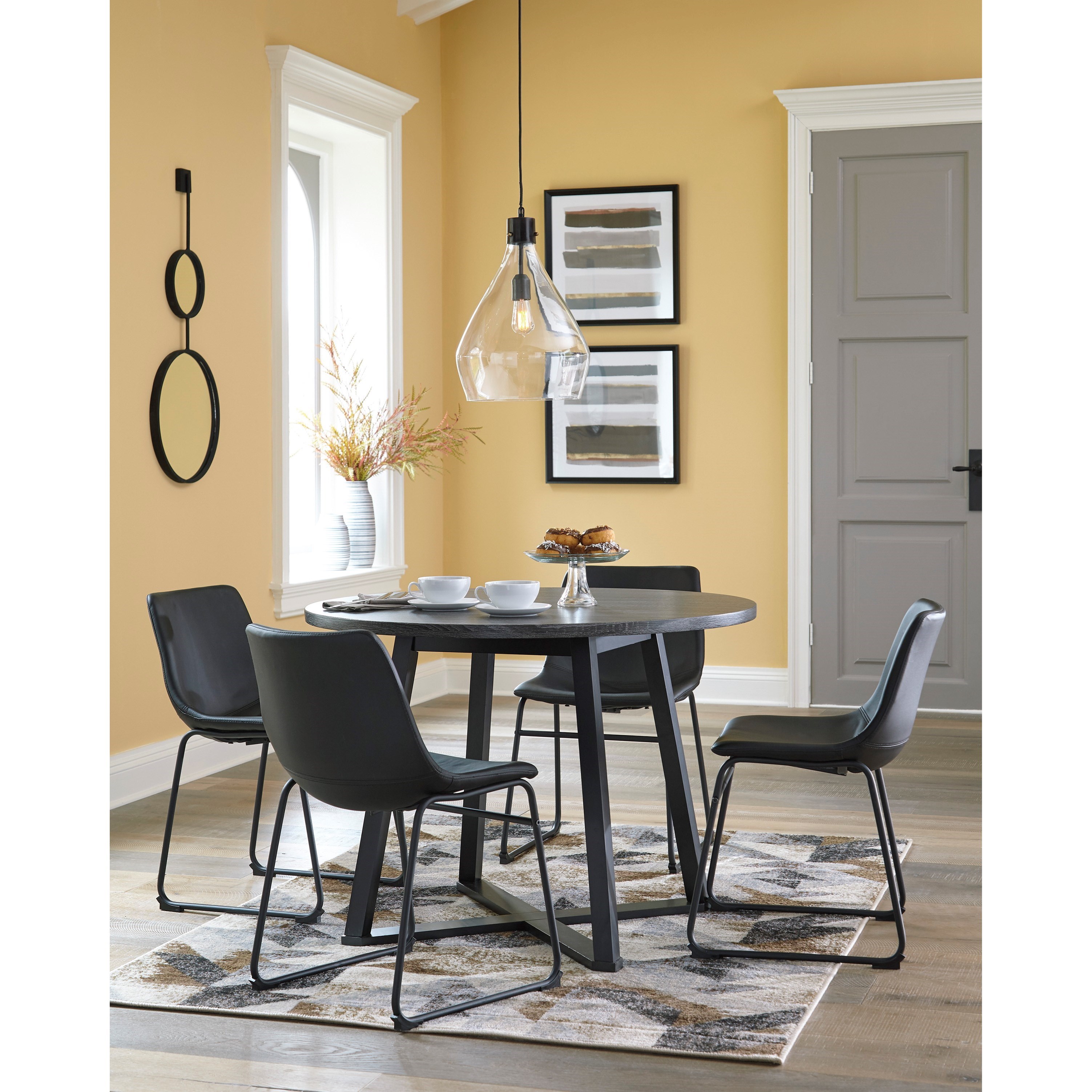 Ashley Signature Design Centiar D37216 Round Dining Room Table with
