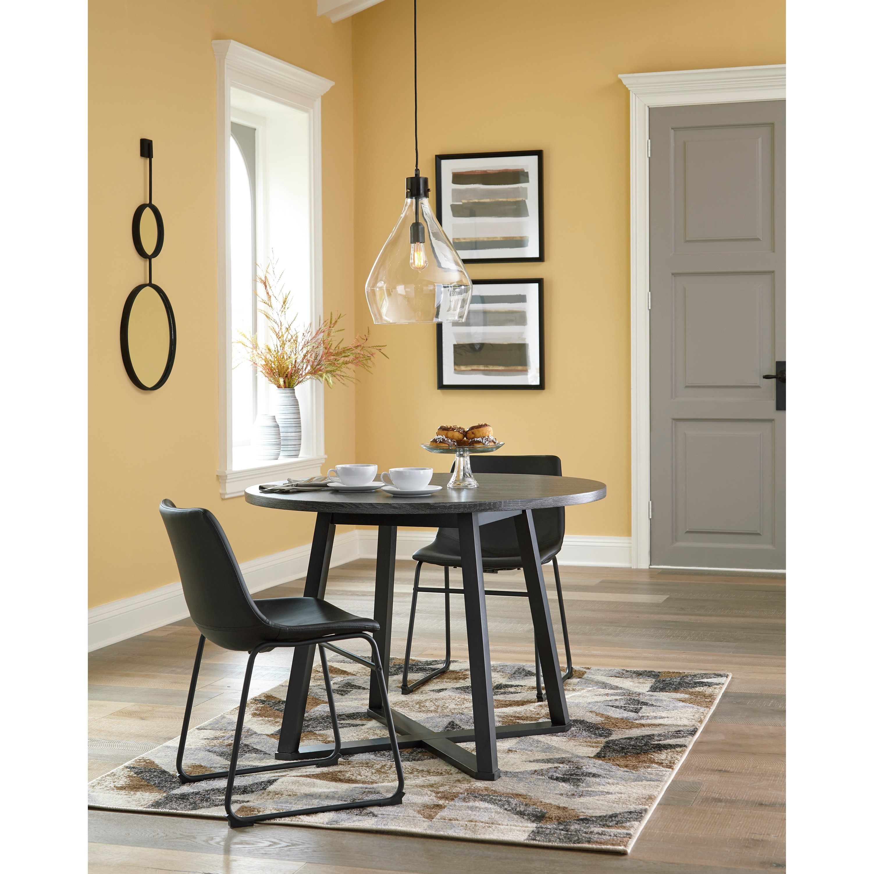 Signature Design by Ashley Centiar D37216 Round Dining Room Table with