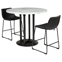 3-Piece Round Counter Table Set