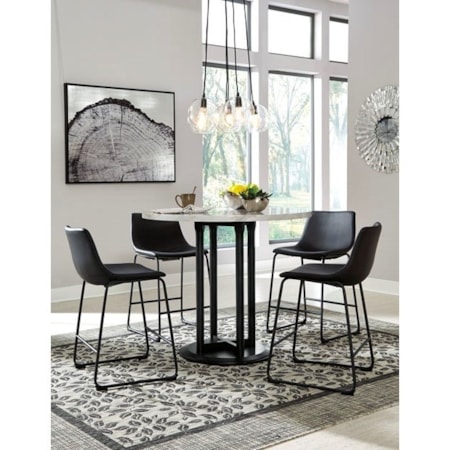 Round Dining Room Counter Table