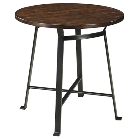 Industrial Style Round Dining Room Counter Table