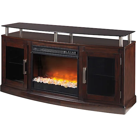 Medium TV Stand with Fireplace Insert