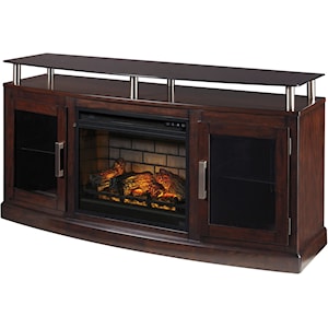 Signature Design by Ashley Chanceen Medium TV Stand with Fireplace Insert