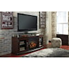 Ashley Furniture Signature Design Chanceen Medium TV Stand with Fireplace Insert