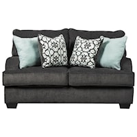 Casual Loveseat with English Arms