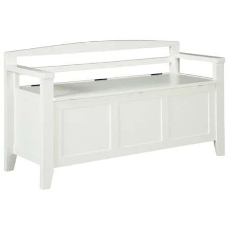 Storage Bench with Arched Back and Arms