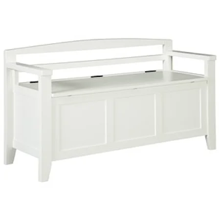 Storage Bench with Arched Back and Arms