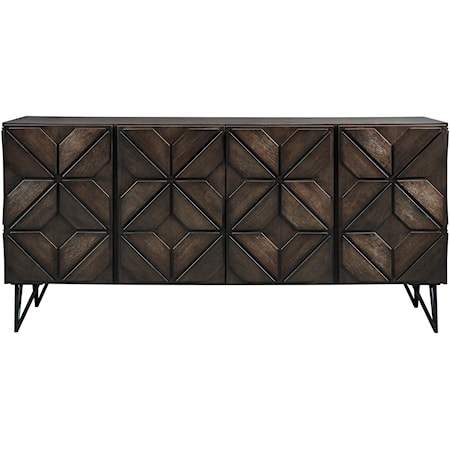 Contemporary Mango Wood Extra Large TV Stand