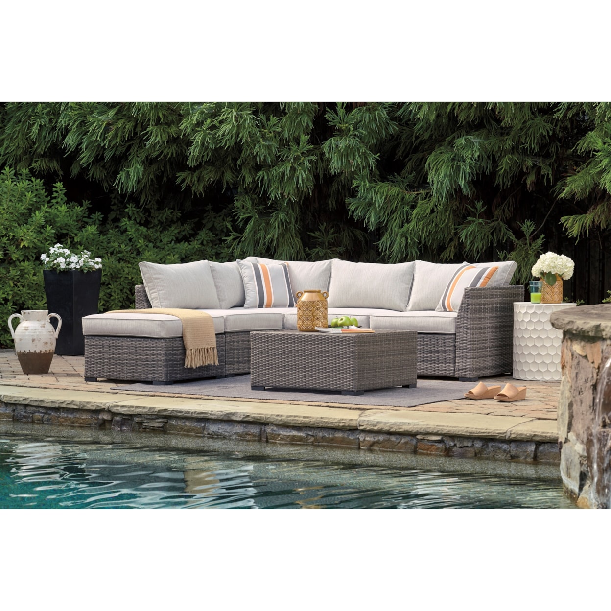 Ashley Signature Design Cherry Point Outdoor Sectional Set