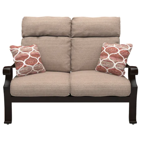 High Back Loveseat with Cushion