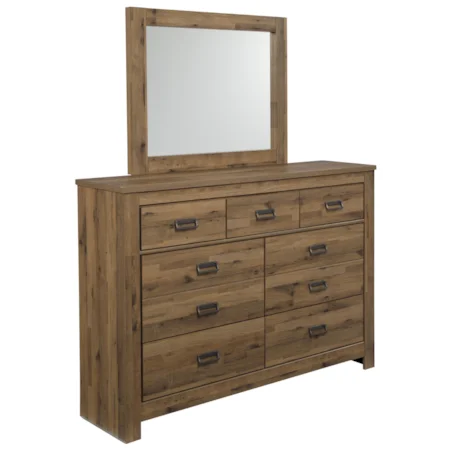 Contemporary Dresser & Mirror