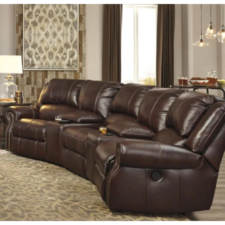 5-Piece Power Recline Theater Seating Group with Armless Recliner