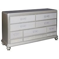 Dresser in Silver Paint Finish
