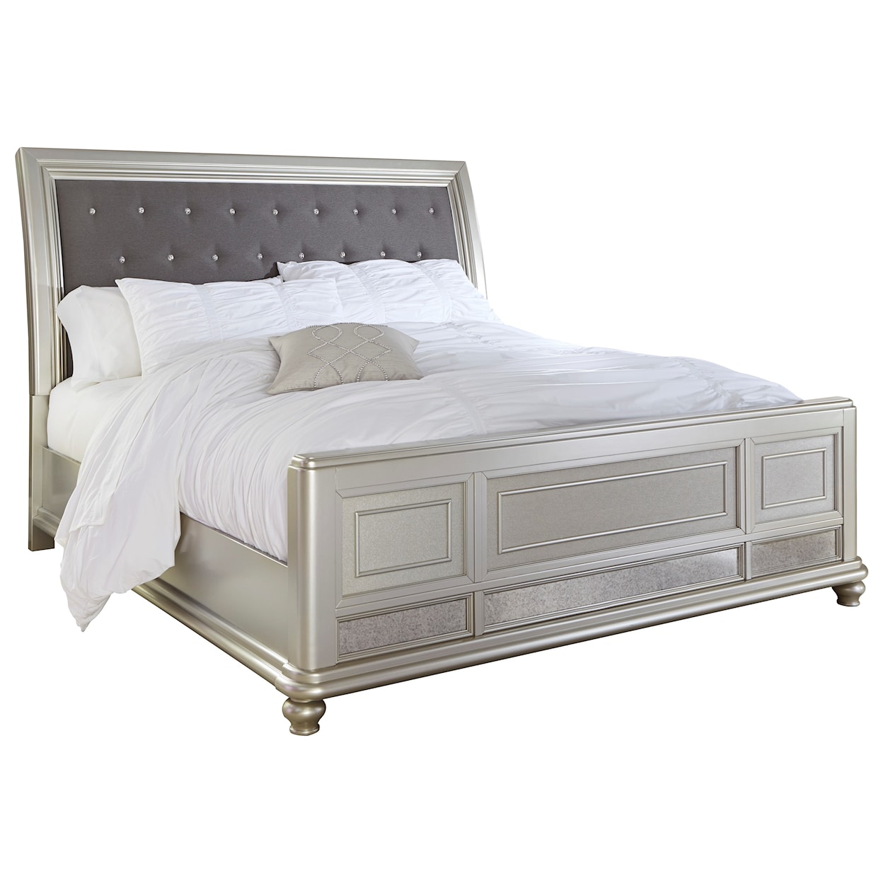 Signature Design by Ashley Coralayne King Bed with Upholstered Sleigh Headboard
