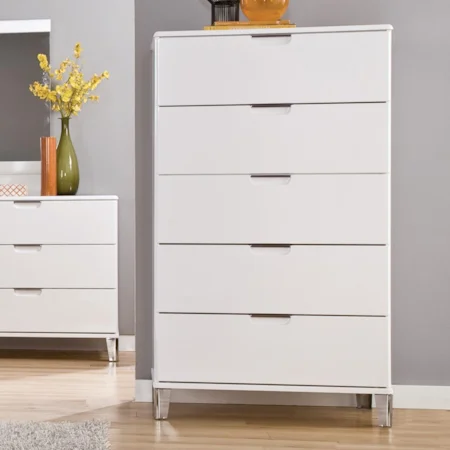 Modern Chest with Chrome Color Feet