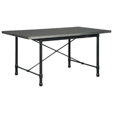 Industrial Rectangular Dining Room Table