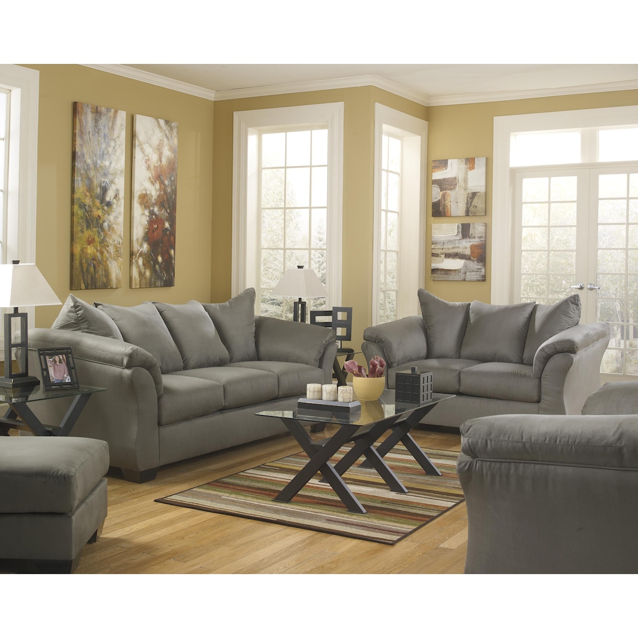 Ashley Furniture Signature Design Darcy Stationary Living Room Group