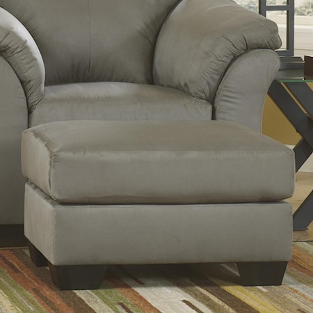 Contemporary Ottoman with Tapered Legs