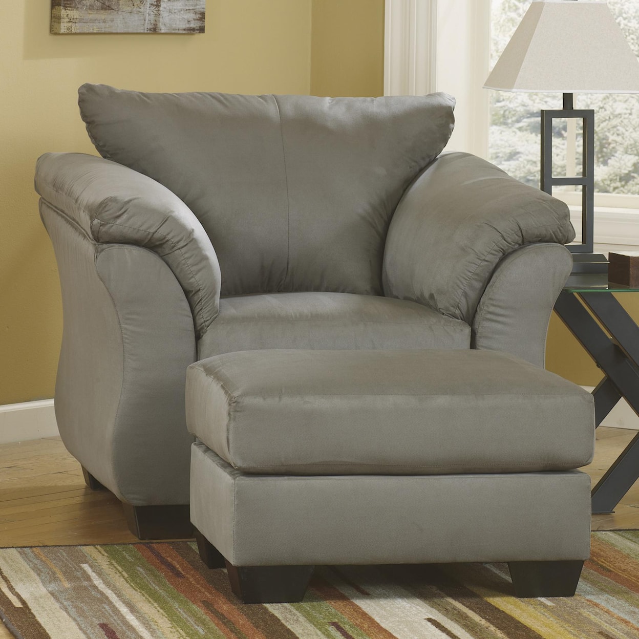 Michael Alan Select Darcy Upholstered Chair and Ottoman