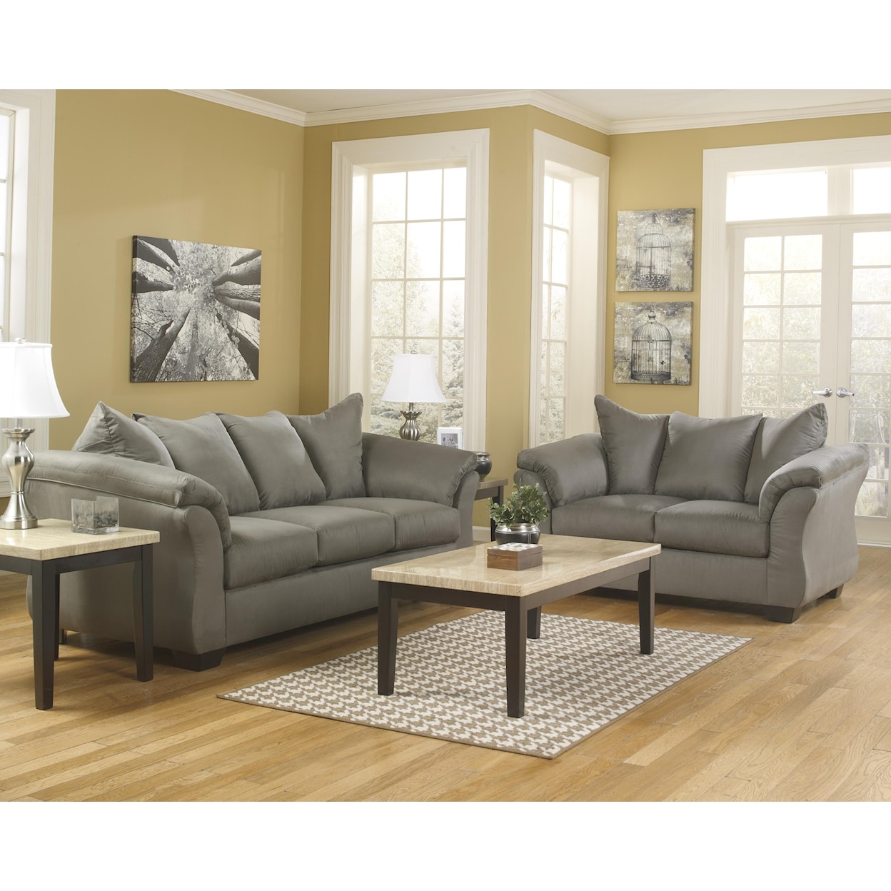 Signature Design Darcy Stationary Loveseat