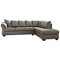 Contemporary 2-Piece Sectional Sofa with Right Chaise