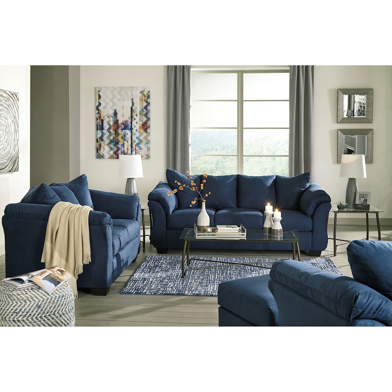 Signature Design Darcy Stationary Living Room Group