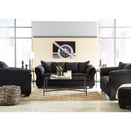 Upholstered Chair and Ottoman